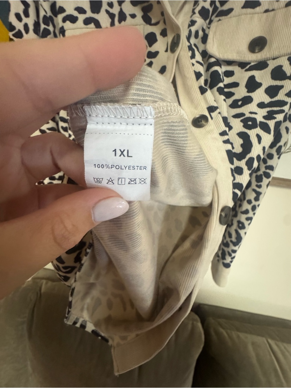 Leopard Print Shacket Jacket in Beige and Black - Women's - Picture 2 of 3